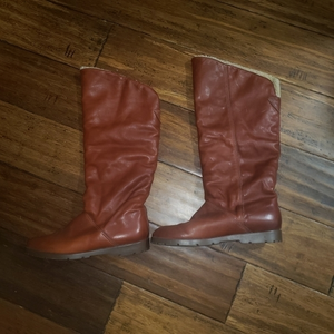 Vtg Cougar brand‎ tall leather winter boots Size 9